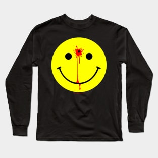 Smiley Face with a Bullet Hole - Have a Nice Day Long Sleeve T-Shirt